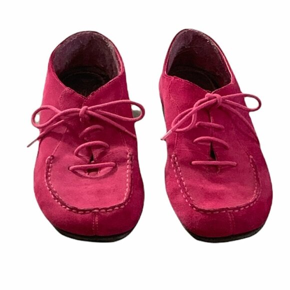 Aerosoles Bubblegum Pink Suede Square Toe Shoes Size 11W #256K - Picture 2 of 9